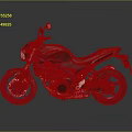 Stylish Modern Black Motorcycle With Blue Wheels And Sporty Frame Design