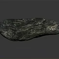 Textured Wood Stone With Natural Green Black Patterns And Smooth Decorative Surface 3d model