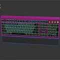 Sleek Modern Mechanical Keyboard With RGB Backlight And Illuminated Colorful Keycaps