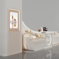 LABROUGE Cosmetics Store With Modern White Counters Curved Design And Product Displays