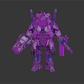 Cosmic Space Exploration Robotic Figure With Mechanical Appendages And Armored Design