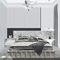 Modern Living Dining Room Interior With Gray Sofa Orange Cushions TV Wall And Sculptures