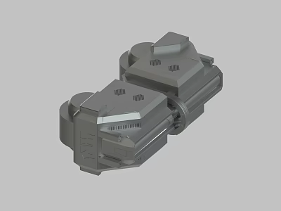 Gray Metal Mechanical Component With Detailed Industrial Assembly Design 3d model