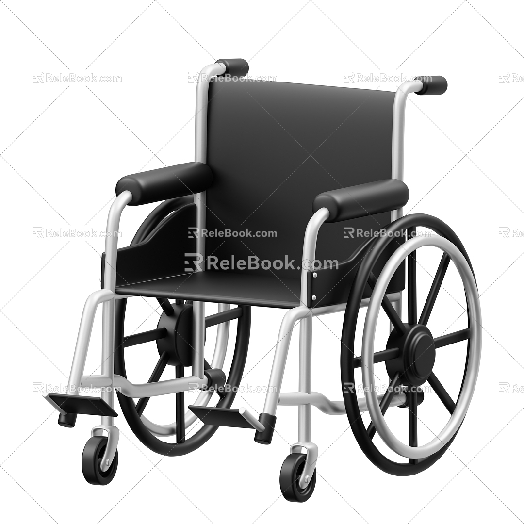 Modern Wheelchair Cartoon Wheelchair 3d model