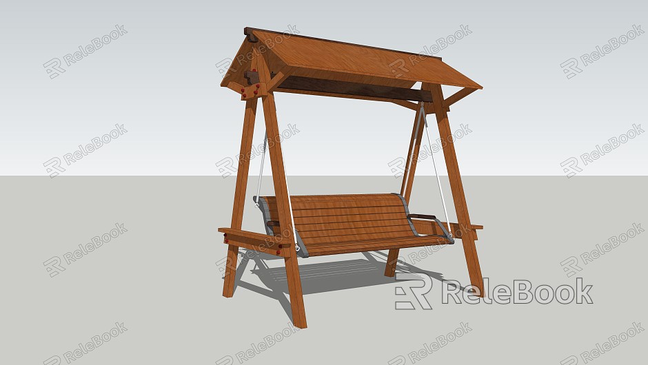 Modern Swing Villa Courtyard Anticorrosive Wooden Swing model