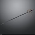 Ornate Sword With Blue Blade And Purple Gold Hilt Decoration
