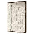 Two Textured Wall Decor Panels Featuring Square Pattern Design For Interior 3d model