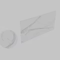 Marble Components in Modern Interior With White Sphere and Wall Panels
