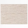 Light Beige Square Rug With Natural Striped Textured Surface For Modern Home Decor