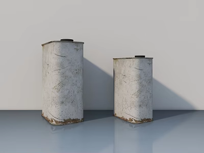 White Swing Door With Cracked Texture On Blue Floor And White Wall 3d model