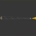 Modern Street Lamp Design With White Pole Extended Arm And Yellow Head
