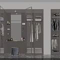 Modern Wardrobe Interior Design With Mirror Hanging Clothes Drawers And Lighting