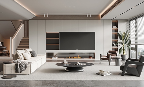 modern living room 3d model