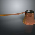 Vintage Copper Coffee Pot With Long Handle Ideal For Home Brewing 3d model