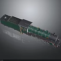 Vintage Green Steam Train Model With Black Coal Car And Detailed Exterior Design