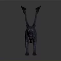Fantasy Role And Creature 3D Model With Cat Like Body And Extended Tentacles