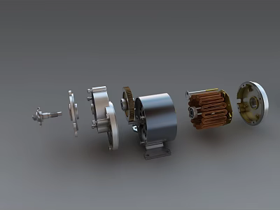 Premium Industrial Hardware Tools Featuring Silver Gold Metal Components and Mechanical Parts 3d model