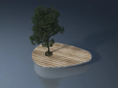 Modern Swing Door With Natural Wooden Texture For Home Interior Design 3d model