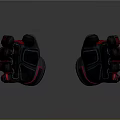 Black and Red Protective Gloves with Durable Design for Daily Activities