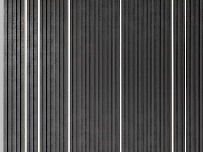 Gray Vertical Striped Wall Paneling With Modern Textured Interior Design 3d model
