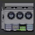 Technical Internal Mechanical Structure With Cylindrical Components Green Indicators And Circuit Boards