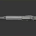 Modern Metallic Pistol Featuring Silver Barrel Dark Grip And Detailed Design