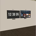 100 Inch Smart TV With Digital Clock Display And Streaming Apps Interface