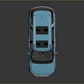 Blue Modern SUV With Sleek Body Design Sunroof And Alloy Wheels