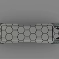 Futuristic Electric Skateboard As Modern Sports Equipment With Large Wheels And Hexagonal Texture