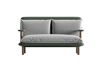 Modern double sofa 3d model