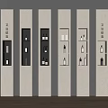 niche embedded storage cabinet smart light niche bathroom niche 3d model