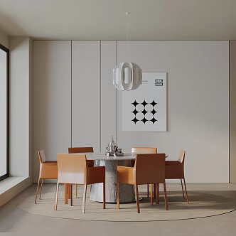 Modern table combination 3d model
