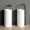 Modern wash basin column basin floor basin faucet wash basin wash basin vertical basin wash basin 3d model