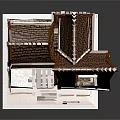 Medieval Multi Story Building With Wooden Frame Gabled Roof Stone Base And Lit Windows
