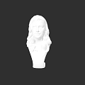 White Ceramic Female Head Sculpture With Artistic Design And Smooth Surface