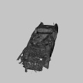 a squashed car 3d model