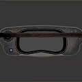 3D Model Decorative Item Featuring Arched Top Square Base Dark Metallic Finish
