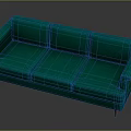 Elegant Turquoise Velvet Three Seater Sofa With Wooden Legs Modern Design