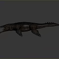 Detailed Aquatic Animal 3D Model Featuring Sharp Teeth Open Mouth And Scaly Skin