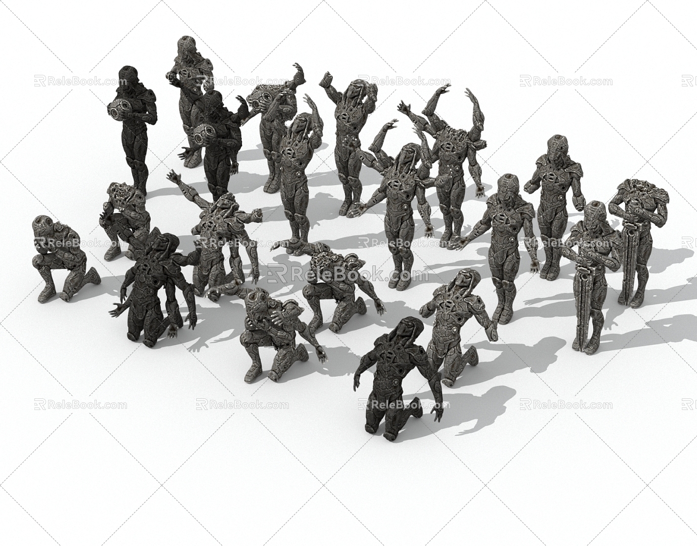 Game Characters Monsters and Ghosts Alien Props 3d model