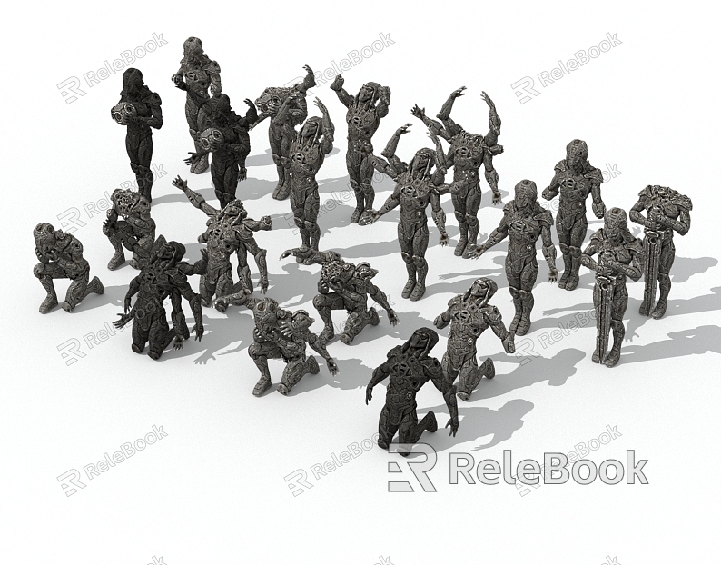 Game Characters Monsters and Ghosts Alien Props model