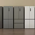 Various Styles of Modern Refrigerators and Freezers in Different Colors for Home Appliance