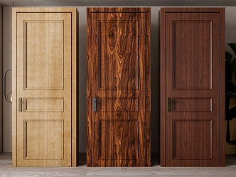 American style solid wood single door combination 3d model