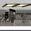 Elegant Modern Clothing Store Interior Design With Natural Wooden Displays And Soft Ambient Lighting