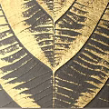 Elegant Wall Decor With Gold Dark Gray And White Leaf Pattern Design 3d model