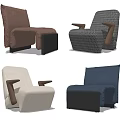 Modern Fabric Single Sofa in Various Colors with Comfortable Design for Living Room