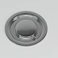 Shiny Silver Circular Metal Piece With Smooth Surface And Ring Structure