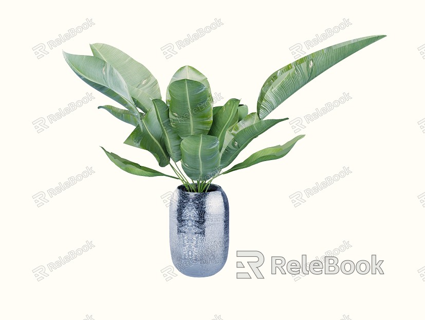 modern potted plant green plant potted plant model