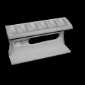 White Practical Component With Multiple Grooves And Central Hole Structure Design