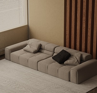 Three-seat sofa 3d model